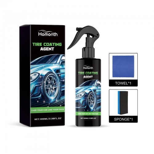 Homonth Car Tire Brightening Agent Tire Maintenance Protection Coating Shiny Brightener Agent For Tire Care 100ml